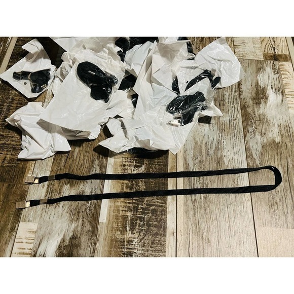 3/8'' Black Flat Opened-ended Lanyard w/ Two Bulldog Clips - 76 per pack - Picture 6 of 6